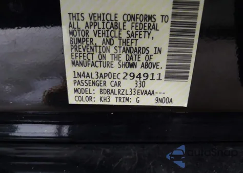 2014 Nissan Altima 2.5/2.5 S/2.5 Sl/2.5 Sv z USA, uszkodzony, nr VIN 1N4AL3AP0EC294911